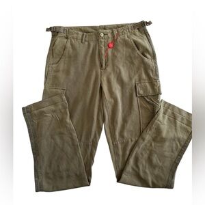 NWOT Da-nang silk green soft cargo pants